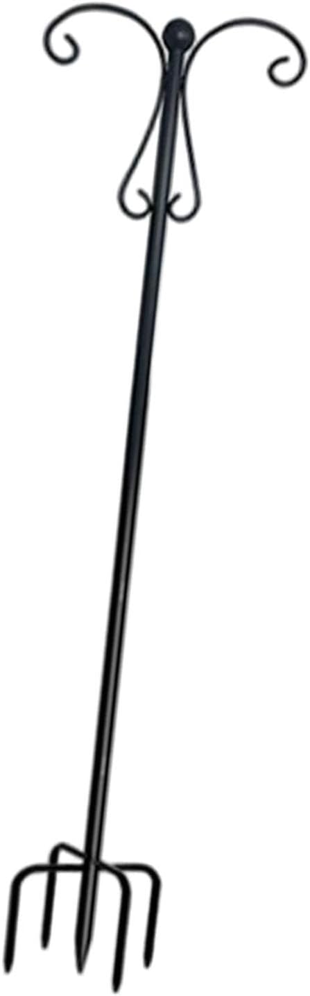 Double Shepherds Hook Metal Hanger Heavy Duty Weatherproof Bird Feeder Pole Garden Hanging Holder for Plant Baskets Event, 233 cm