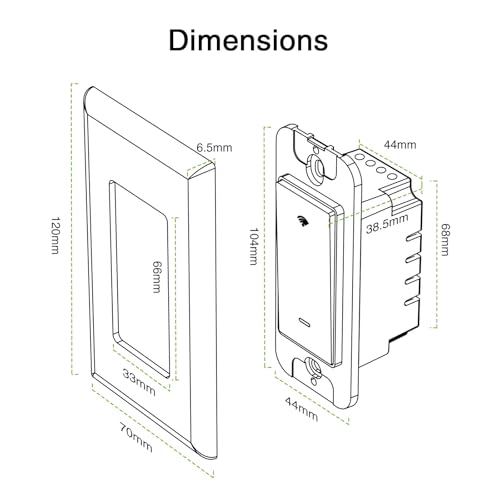 GHome Smart Switches for Lights, WiFi Smart Light Switch Works with Alexa and Google Home, Single-Pole, Neutral Wire Required, 2.4Ghz WiFi Light Switch with APP Control, No Hub Required, UL FCC Listed by GHome Smart - Image 2