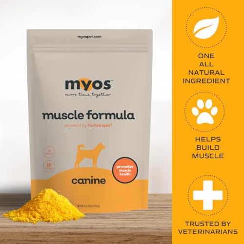 MYOS CANINE MUSCLE FORMULA - All-Natural Muskelaufbau Supplement - Hilft, den Muskelverlust bei Hunden durch normales Altern zu reduzieren und verbessert die Erholung nach Verletzungen oder