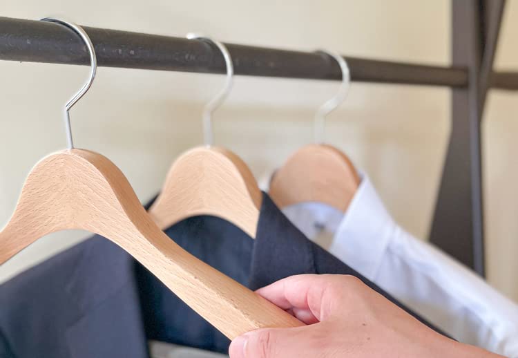 Amazon.co.jp : 【ナカタハンガー】日本製 木製メンズ スーツハンガー