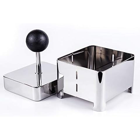 Raw Rutes - Tofu Press (Ninja) - Remove Water from Tofu OR Make Your Own Tofu or Paneer - USA Made from Stainless Steel Cover
