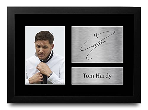 Photo Tom Hardy signée impression de qualité supérieure sous cadre A4