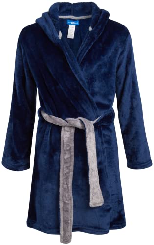 Only Boys Bathrobe - Plush Fleece Bathrobe: Sharks, Cyclops, Dinosaurs, Bears (2T-14), Size 12-14, Shark Blue #TOP3