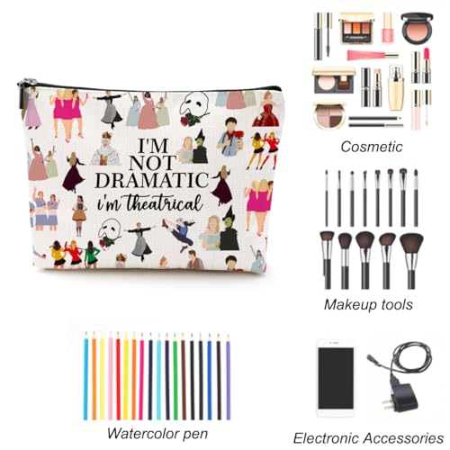 LONGXIN Musical Gift Theatre Cosmetic Make up Bag Music Lover Gifts for Women Makeup Zipper Pouch Bag3
