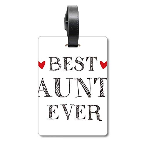 Étiquette de valise voyage Best Aunt Ever finition premium pour bagage