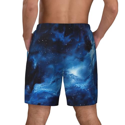 Blue Galaxy Print Men Stylish Functionality Swim Trunks Breathable Beach Shorts Surfing Gym Fishing4