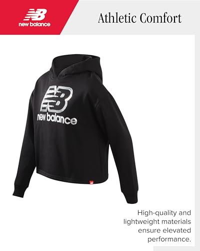 New Balance Conjunto de leggings esportivas para meninas – 2 peças de moletom com capuz de lã e calç