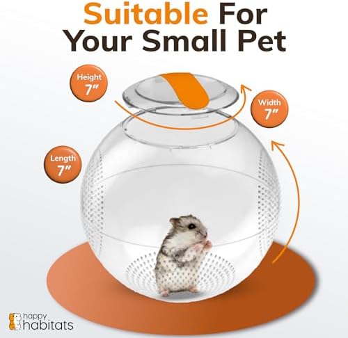 Clear Hamster 운동용 공 17.8cm(7인치) - 반려동물 햄스터 액세서리 — 사진 3