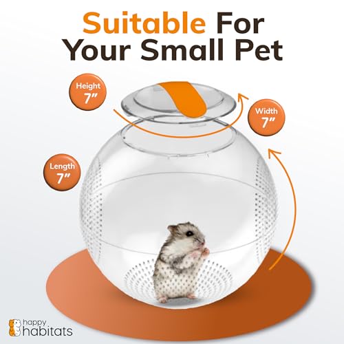 Clear Hamster Exercise Ball (7”) – Sturdy Dwarf Hamster Ball for Safe, Active Play – Ventilated Small Animal Toys for Gerbils, Mice & Other Small Pets – Must-Have Pet Rat Accessories - Image 4