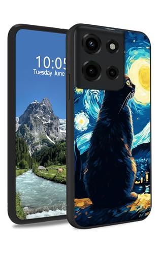 DIGTIALL Case for Moto G Power 2025,Cat On Starry Night