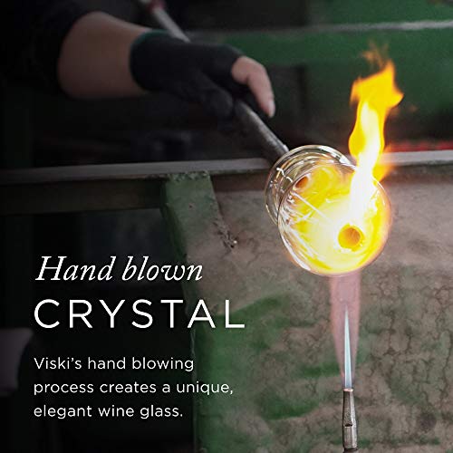 Viski Raye Angled Burgundy Wine Glasses, Crystal Clear Red Wine Glasses for Wedding, Anniversary, Birthday Gifts for Women and Men, Home Bar, Elegant Glassware, 21 oz, Set of 2 by Viski - Image 7