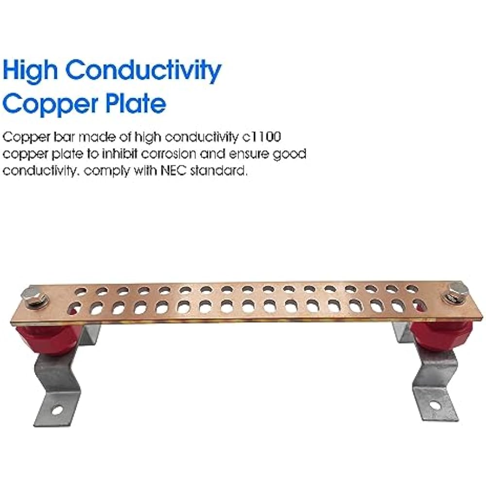 Multiple Ground Bar Copper Ground Bus Bar,Multipurpose Ground Bar Kit UK | Ubuy