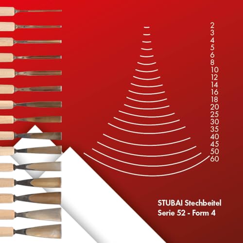 Cincel para madera Stubai 520520 formón de 20 mm de corte plano preciso 4