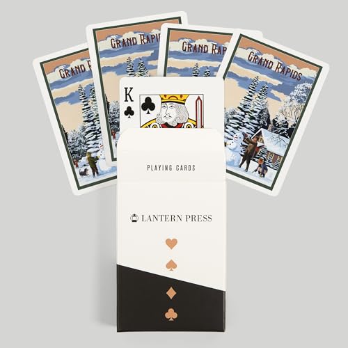 Baraja de 52 cartas tamaño póker con escena de muñeco de nieve miniatura 6