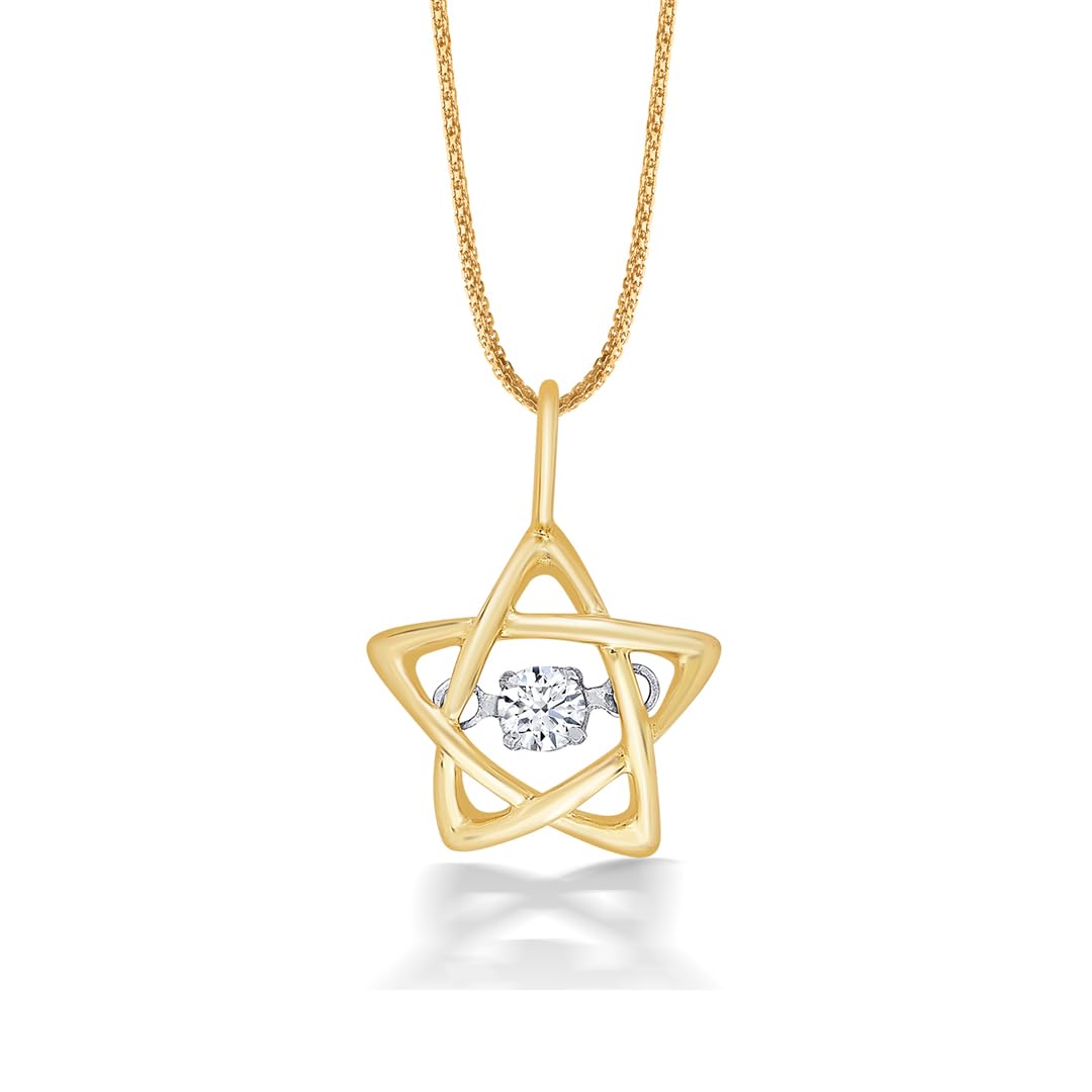 P.N.Gagdil Jewellers 14 Karat Yellow Gold & Diamond Certified Gold Casual Pendant For Women KP10324 IJ/SI-image-47
