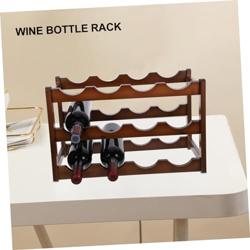 Soporte elegante para botellas de vino en bambú miniatura 5