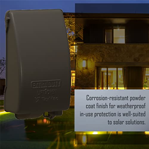 TayMac MX4280Z EXTRA DUTY Bronze 1-Gang Expandable Weatherproof In-Use 2-in. to 3-1/2-in. Electrical Outlet Cover, Vertical, Outdoor Outlet Cover for Electrical Box, UFAST Configuration by TayMac - Image 6