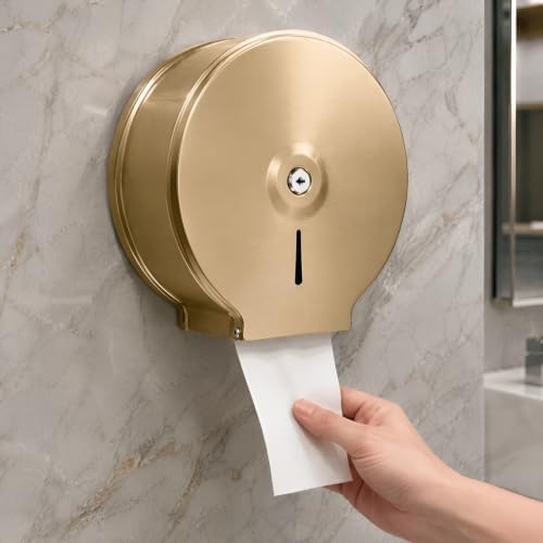 Toilet Paper Dispenser, 304 Stainless Steel Wall Mount, Gold — 사진 7