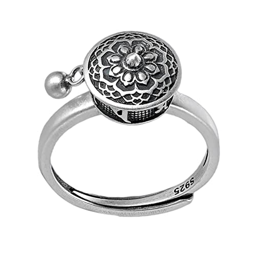 F Fityle Bague de prière Bouddhiste Tibétain, Bague Mantra, Bague de Bonne Chance Cover