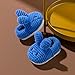 Fashion Cute Autumn and Winter Girls Boys Slippers Flat Soft Warm and Comfortable Solid Color Rabbit Girls Red Shoes (Blue, 2.5-3 Years Toddler)