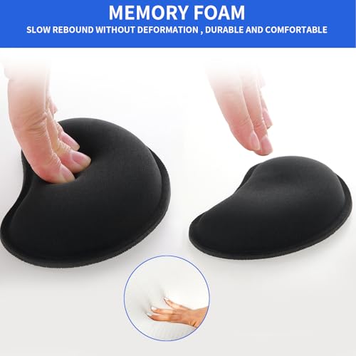 2 Stk Handauflage,Handgelenkauflage Maus,Ergonomische Handballenauflage Rutschfest,Mauspad mit Gelkissen,Handgelenkstütze Pad Mit Memory-Schaum,Mouse Wrist Rest,für Offfice Heim Computer Laptop Maus