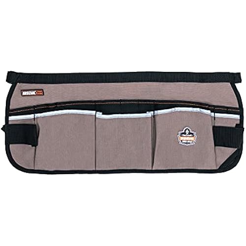 Ergodyne Arsenal 5706 Canvas Waist Tool Apron with 13 Pockets, Gray