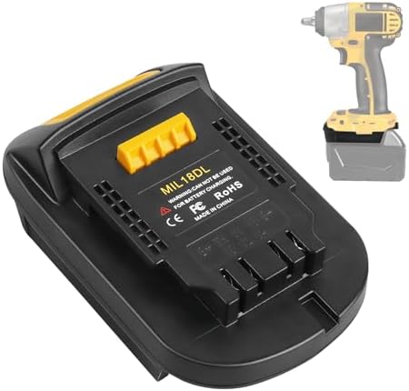 MIL18DL Battery Adapter Converter Compatible with Milwaukee 18V Batteries
