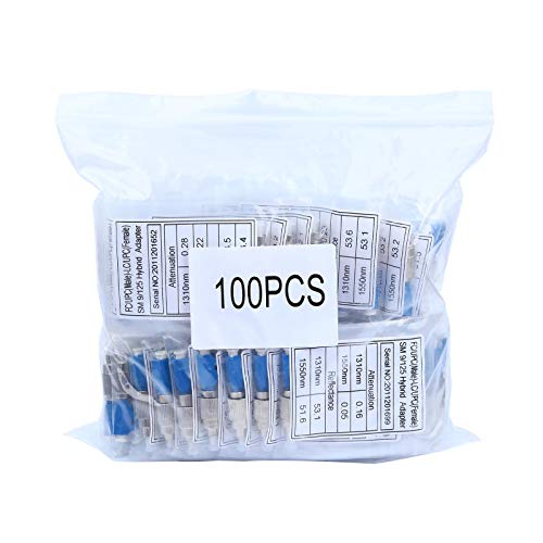 1Pcs~100Pcs Single Mode 9/125Um Fc Male To Lc Female Hybrid Fiber Optic Converter, Visual Fault Locator Compatible Ftth Optical Fiber Adapter (100Pcs) #TOP8