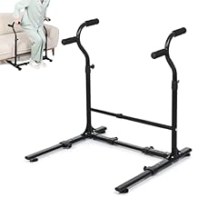 Couch Chair Stand Assist Aid with Double Handrails, Height Width Adjustable Sofa Lift Assist Devices for Seniors Disabled Patients to Sit and Stand, Heavy Duty Toilet Safety Rails 450 LB Black