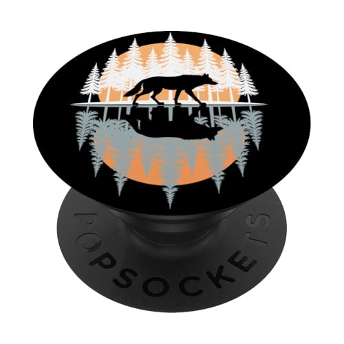 Wolf Graphic | Forêt et Faune, extérieur | Loup PopSockets PopGrip Adhésif