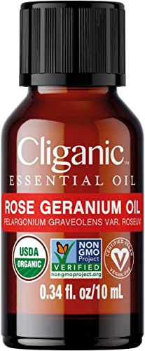Cliganic Organic Rose Geranium Oil #TOP5