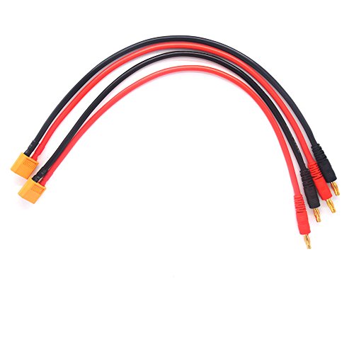 Padarsey Lot de 2 câbles de Charge de Batterie XT60 vers 4,0 mm 12 AWG en Silicone 30 cm Cover