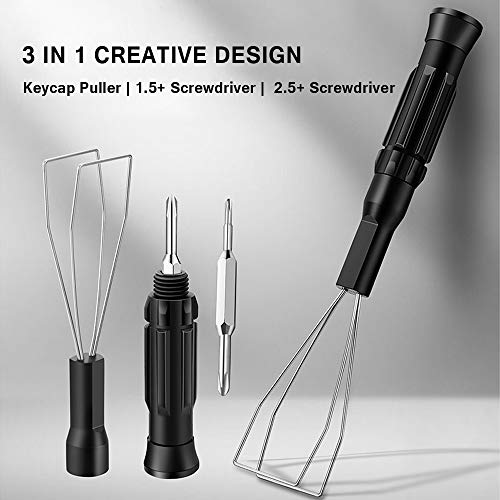 Keycap Puller Keycap Remover 3 In 1 Multifunctional Keycap Removal Tool With 1.5/2.5 Cross Head Screwdriver For Keyboard #TOP1