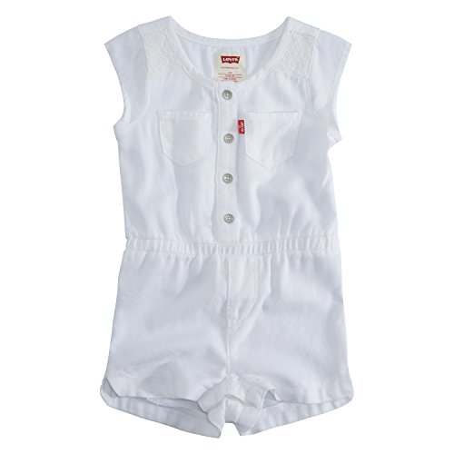 Levi's Baby Girls' Romper, White, 12M #TOP16