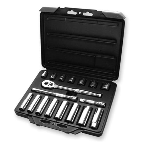 Image of Pro-Grade 18-Piece 3 /8-Inch Drive Metric Mechanics Tool Set, 19308