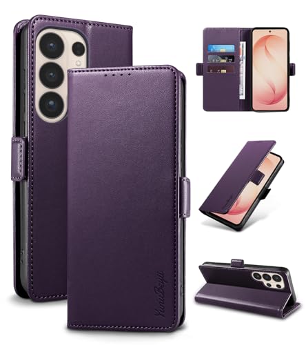 Yunubeyii Wallet Flip Case for Samsung Galaxy S26 Ultra 5G,Purple
