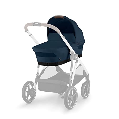 Cybex eGazelle/Gazelle S Cot Baby Bassinet - Easy-Carry Ergonomic Handle, Sun Canopy & Spacious, Cozy Interior, Compatible Gazelle S Stroller, Ocean Blue by Cybex - Image 2