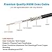 MOOKEERF RG58 SMA Cable - 3FT Low Loss SMA Male to Male Cable Extension 50 ohm for 3G/4G/LTE/GPS/RF Radio/WiFi Antenna Applications