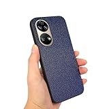 Protective Phone Cover Case Genuine Leather Phone Case Compatible with Huawei P50 Pro Leather Case, TPU Bumper Hard Back Cover Protective Phone Case Slim Case Anti-Drop Cover Compatible with Huawei P5