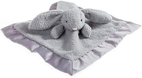 Apricot Lamb Stuffed Animals Gray Bunny Rabbit Security Blanket Infant Snuggler Plush Baby Lovey(Gray Bunny, 13 Inches)