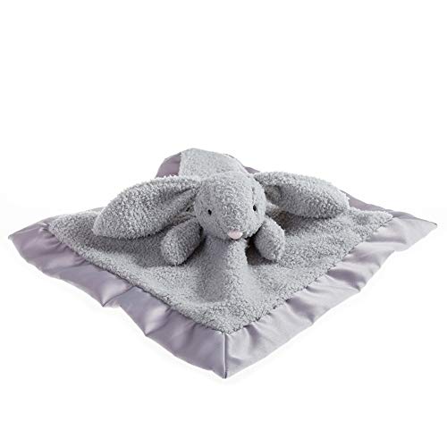 Apricot Lamb Stuffed Animals Gray Bunny Rabbit Security Blanket Infant Snuggler Plush Baby Lovey(Gray Bunny, 13 Inches) #TOP1