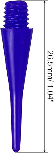 Miniatura 2 de PATIKIL Puntas de dardos de plástico, paquete de 120 puntas de dardos suaves de hilo 2BA, punta de plástico suave, color azul