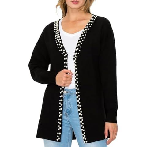 LifeShe Women's Pearl Cardigan Sweater Cover