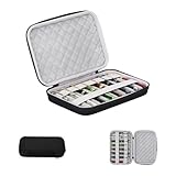 MIVLXLX 8 Slots pen case/boxes，Nylon cloth Pencil Tray Case Organizer, Fashion Design,Handmade Display Zippered Pouch for Rollerball Pen-Retro