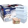 Plastic Containers with Lids 250x650ml