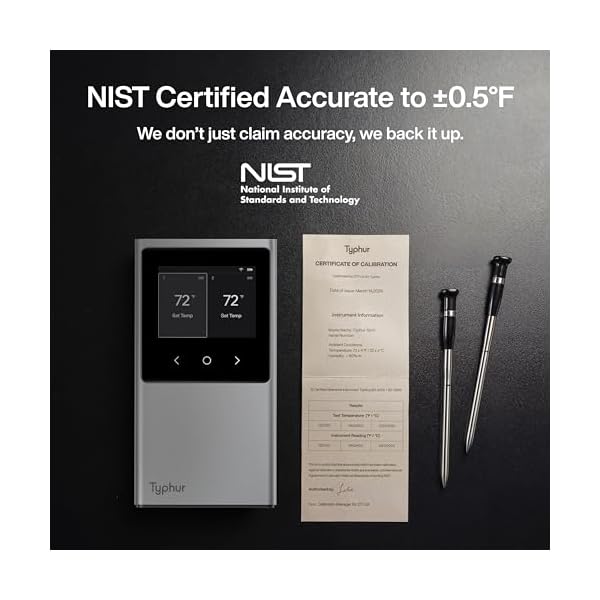 Sync WiFi Wi-fi Meat Thermometer Digital | 2 Probes | 6 Sensors | Good Bluetooth 5.4 and Limitless WiFi Monitoring | Improved Stability | Waterproof | for BBQ, Grill, Smoker, Oven, Kitchen - Image 7