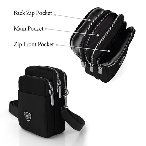 Image of J I Women's Small Cross-Body Phone Bag Stylish Mobile Cell Phone Holder Pocket Purse Wallet Sling Bag Mini Shoulder Bags