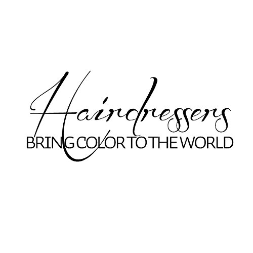 Hairdressers Bring Color To The World Beauty Fashion Vinyl Wall Decal Salon Hairdresser Decor (Large,Black) #TOP2