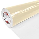 DecoMeister Klebefolie Deko-Folie Selbstklebefolie Selbstklebende Möbelfolie Einfarbig Einheitliche Farbe 100x100 cm Beige Hochglanz Glanz Glänzend