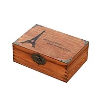 Amazon｜MaT store 小物入れ 木箱 アンティーク 鍵付き 収納